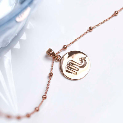 MS1192RG Rose Gold Plated Sterling Silver Scorpio Star Sign Necklace 1