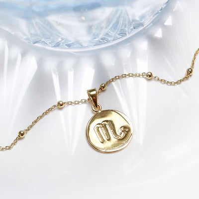 MS1192G Gold Plated Sterling Silver Scorpio Star Sign Necklace 2