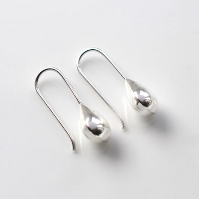 Silver Tear Drop Earrings MJ0255 14