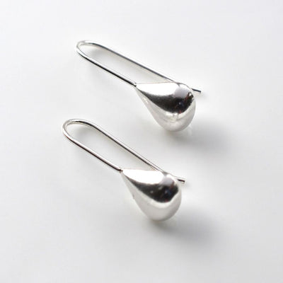 Silver Tear Drop Earrings MJ0255 15