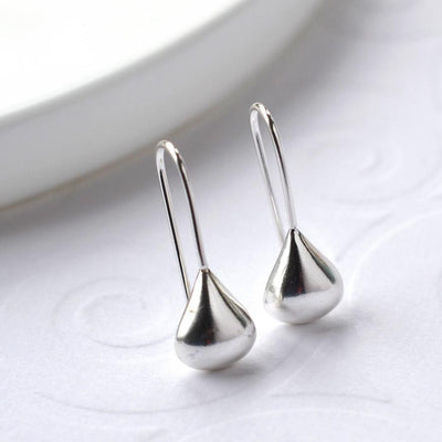 Silver Tear Drop Earrings MJ0255 16