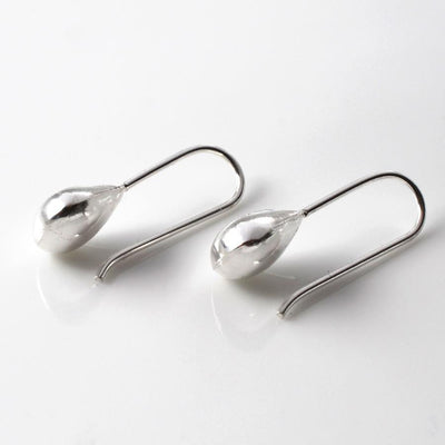 Silver Tear Drop Earrings MJ0255 18