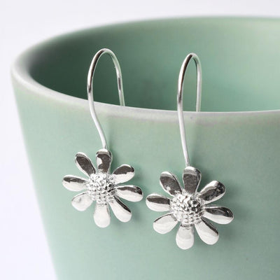 Silver Contemporary Daisy Earrings MJ0222 5