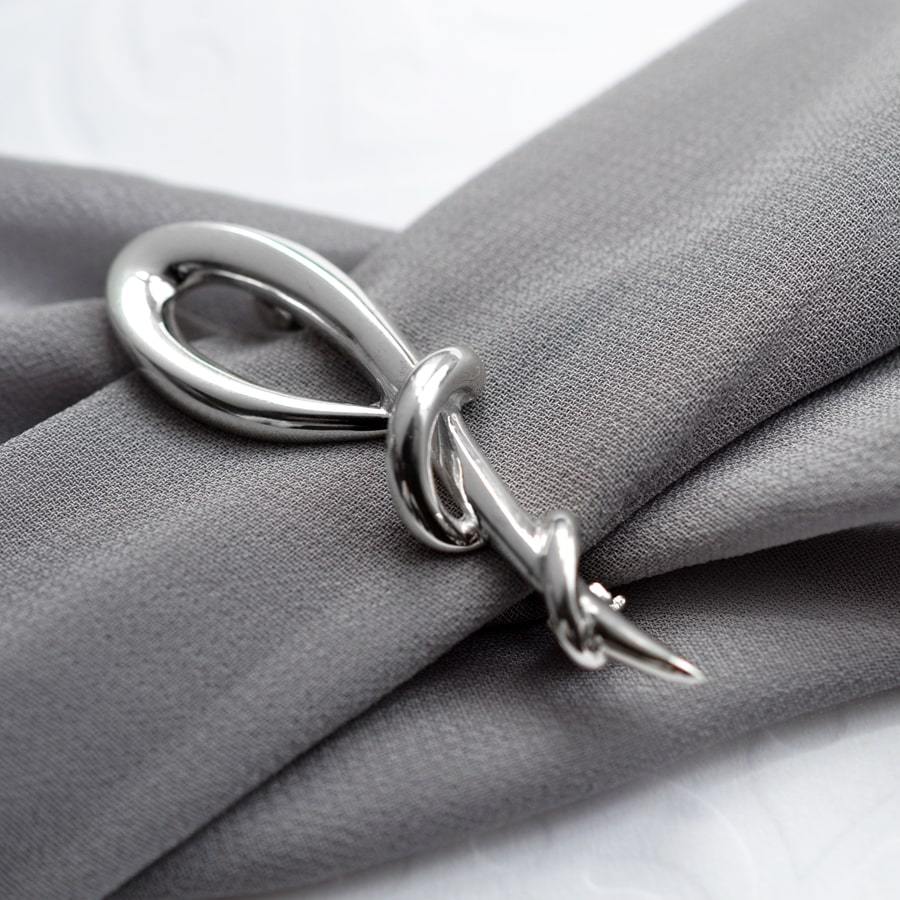 Sterling Silver Loop Brooch
