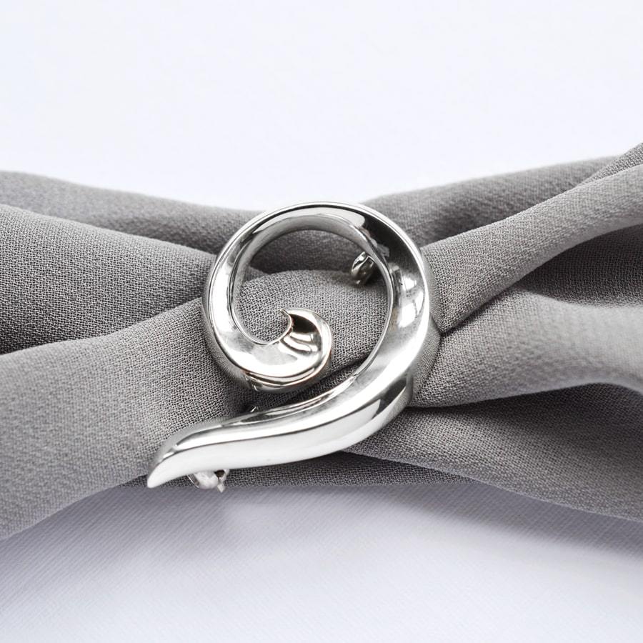 Sterling Silver Spiral Brooch