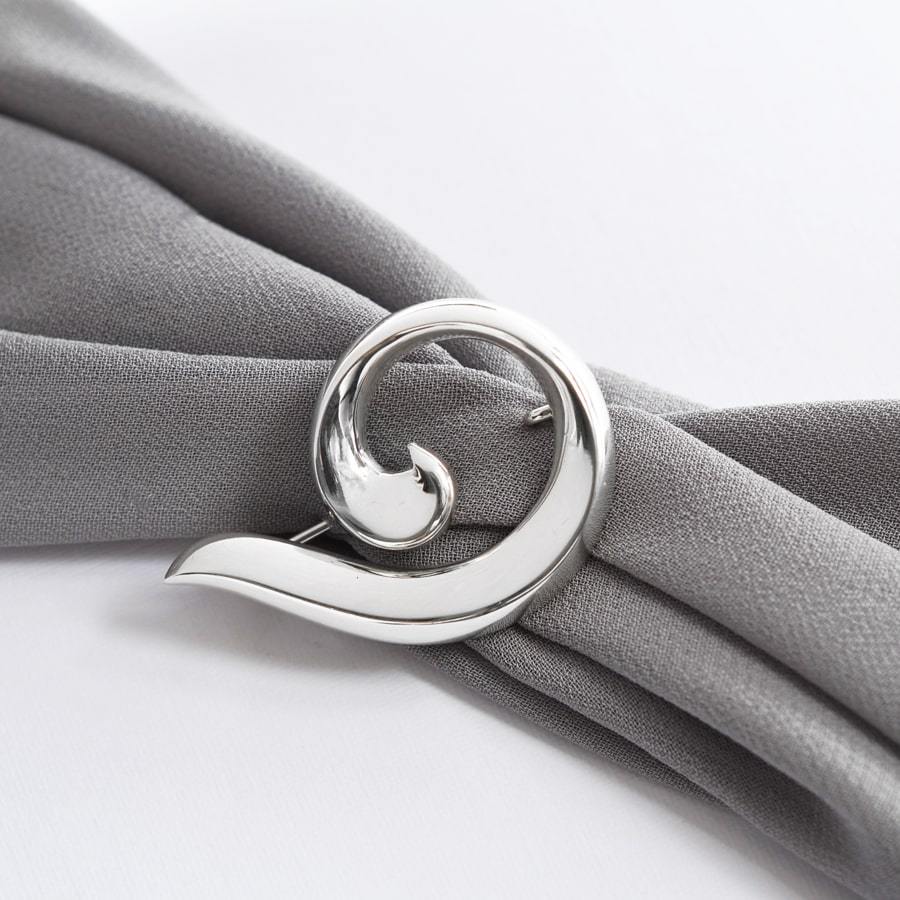 Sterling Silver Spiral Brooch