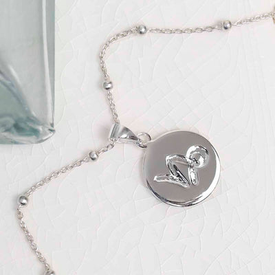 MS1193  Sterling Silver Plated Capricorn Star Sign Necklace 1