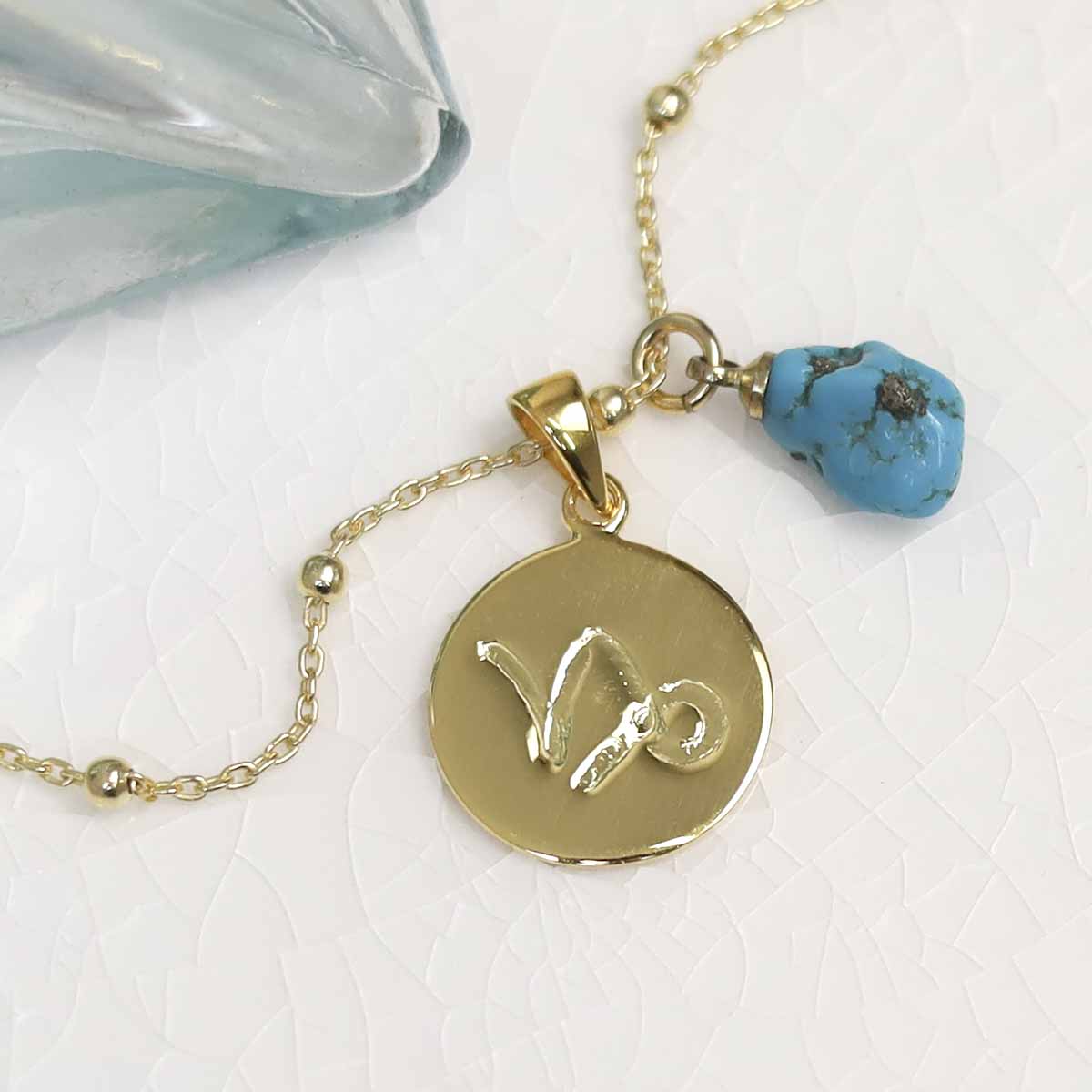 Gold Plated Sterling Silver Capricorn Star Sign Necklace