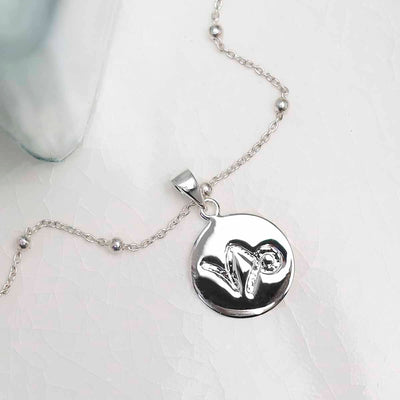 MS1193  Sterling Silver Plated Capricorn Star Sign Necklace 3