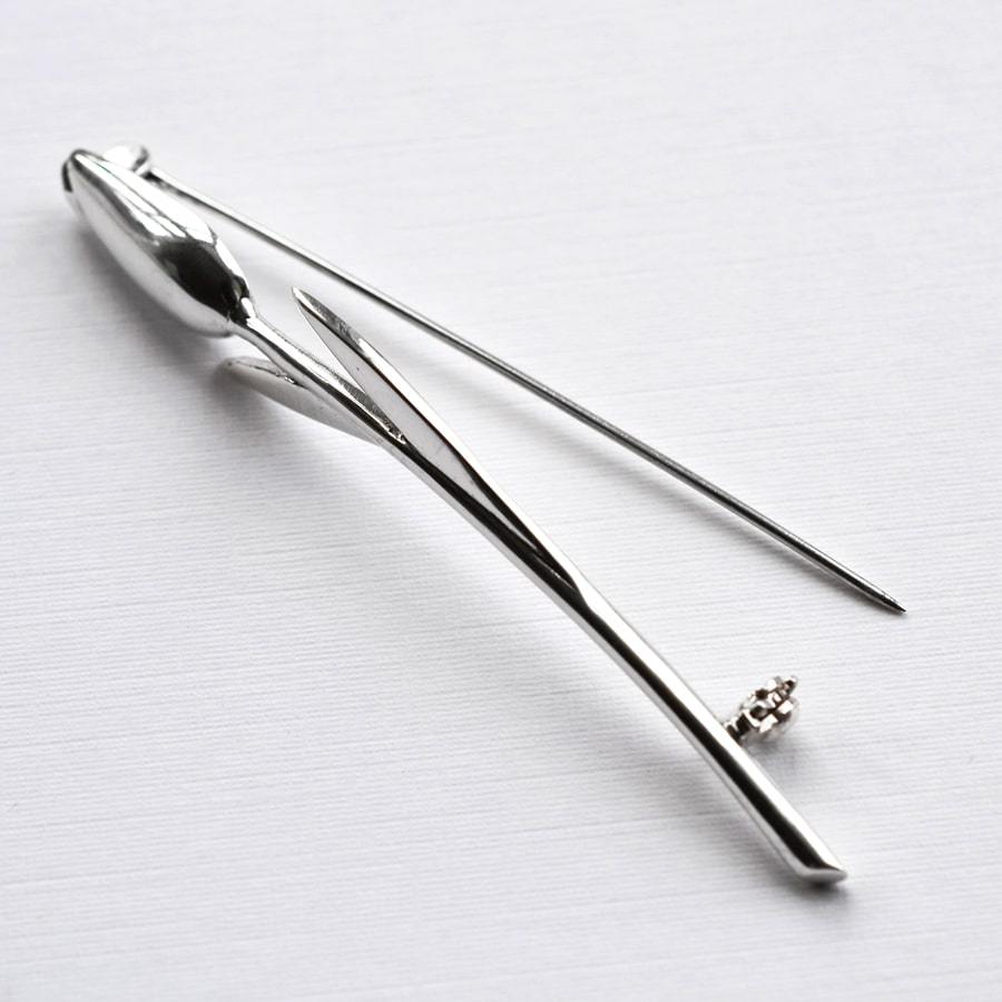 Sterling Silver Tulip Brooch