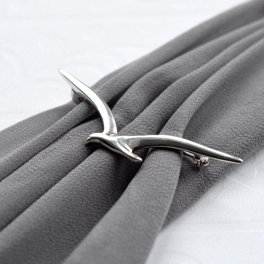 Sterling Silver Seagull Brooch