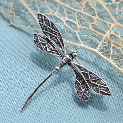 MC160B SILVERDRAGONFLYBROOCH 006