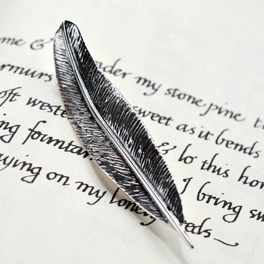 Sterling Silver Feather Brooch