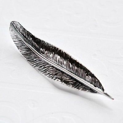 MC175B SILVERFEATHERBROOCH 004