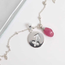 MS1201S Sterling Silver Sagittarius Star Sign Necklace 2