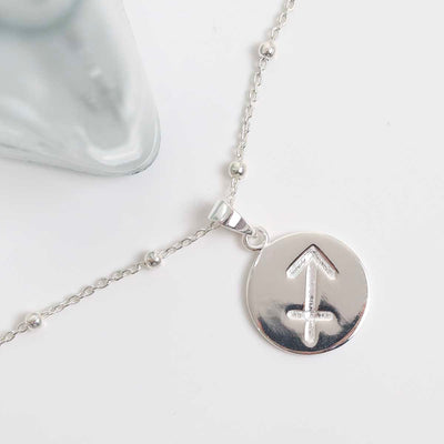 MS1201S Sterling Silver Sagittarius Star Sign Necklace 1