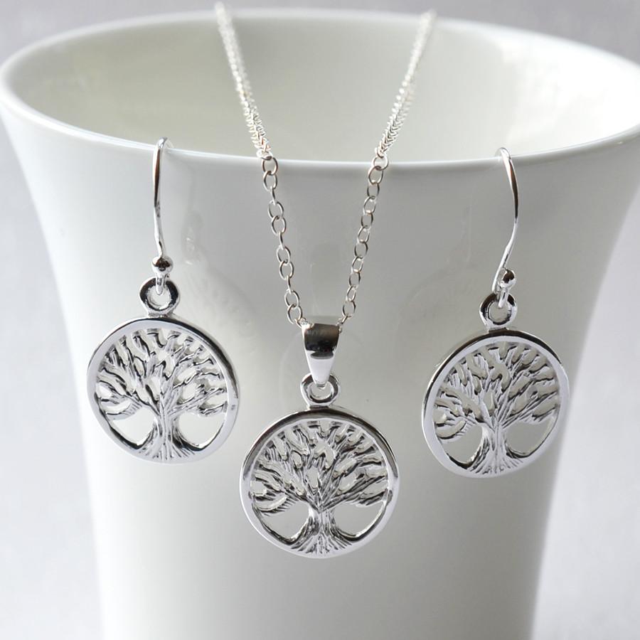 Sterling Silver Tree of Life Jewellery Set