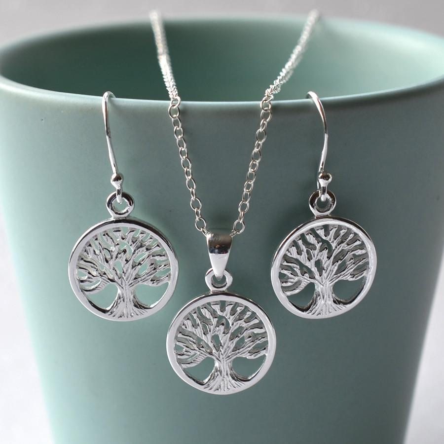 Sterling Silver Tree of Life Jewellery Set