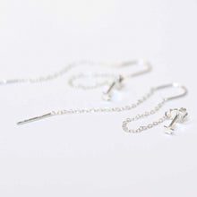ML836 Sterling Silver Star Threader and Chain Studs 3 copy