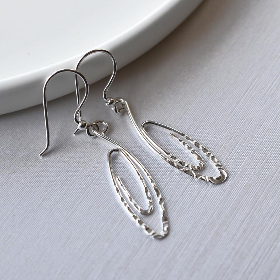 Sterling Silver Urban Spiral Dangly Earrings