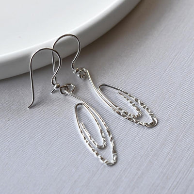 MJ0251Silver Urban Spiral Earrings 6