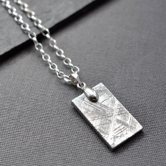 MJ0127 Meteorite dog tag necklace small 4