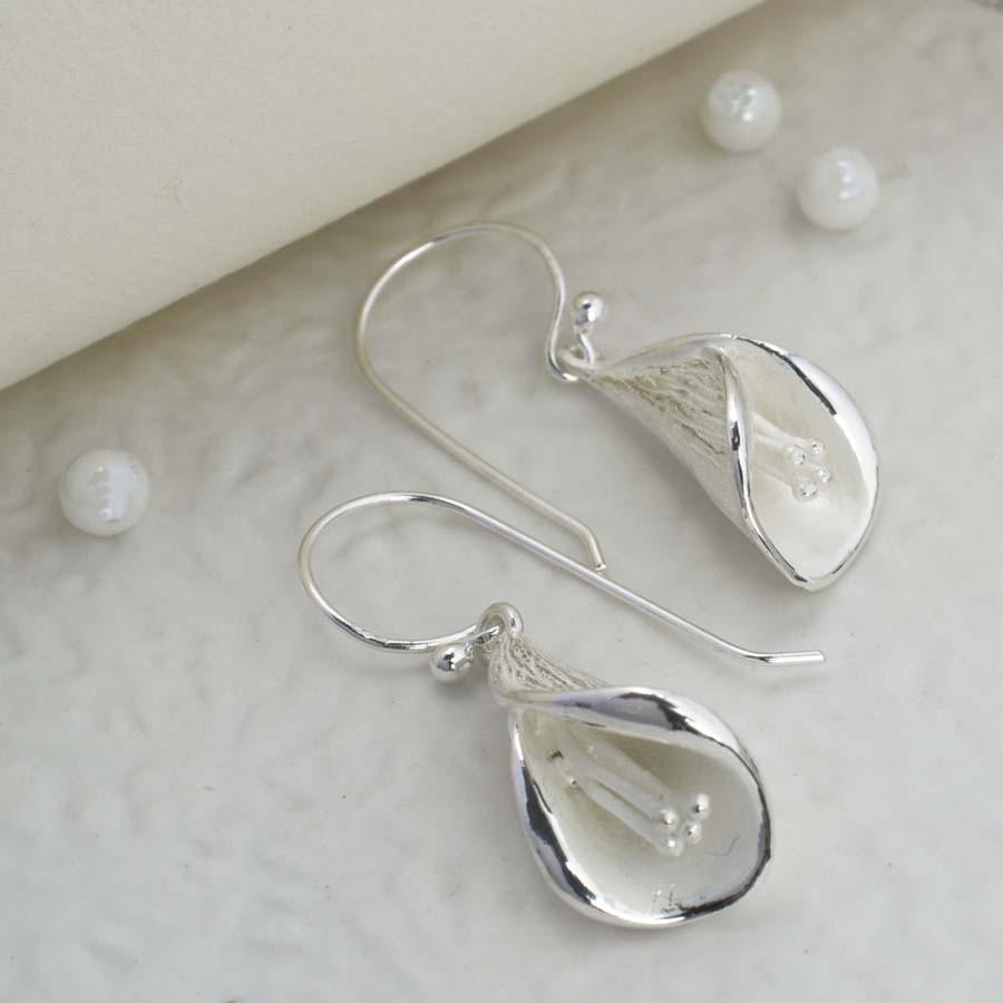 Sterling Silver Calla Lily Jewellery Set