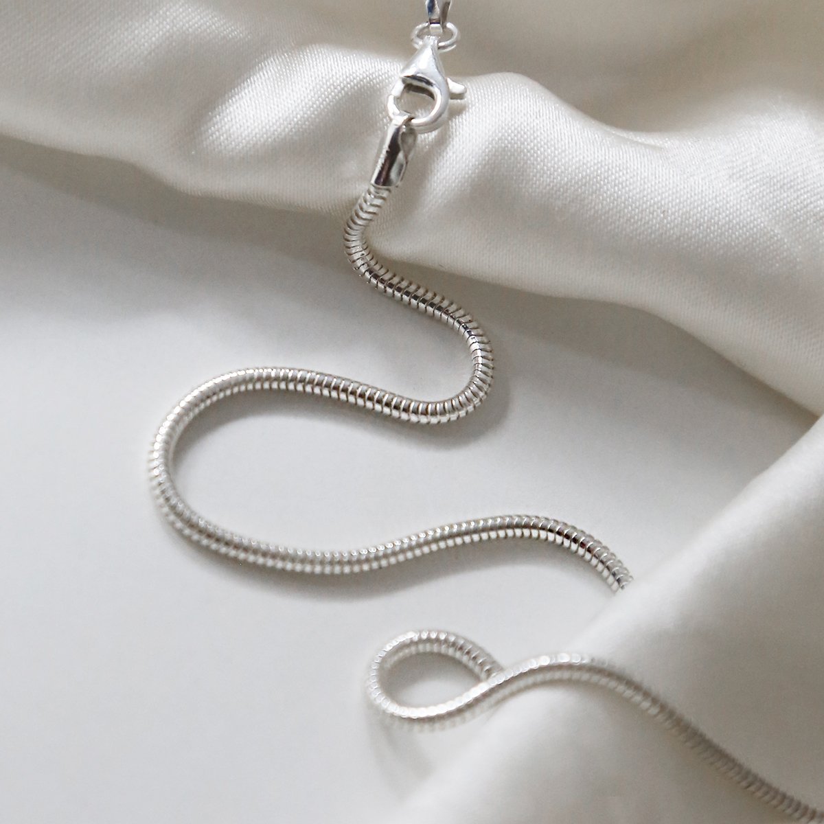 Sterling Silver Heavy Snake Chain Necklace (16-30")
