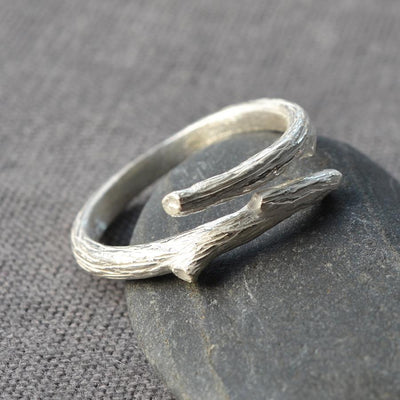Silver Twig ring MJ0070