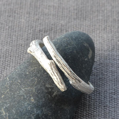 MJ0070 Silver Twig ring 1