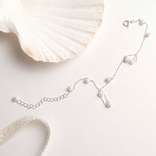MK818A Sterling Silver String of Pearls Anklet 1