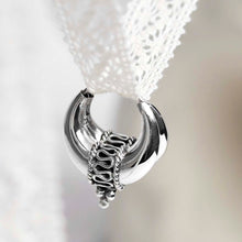 ML746 Sterling Silver Large Indo Hoops 4