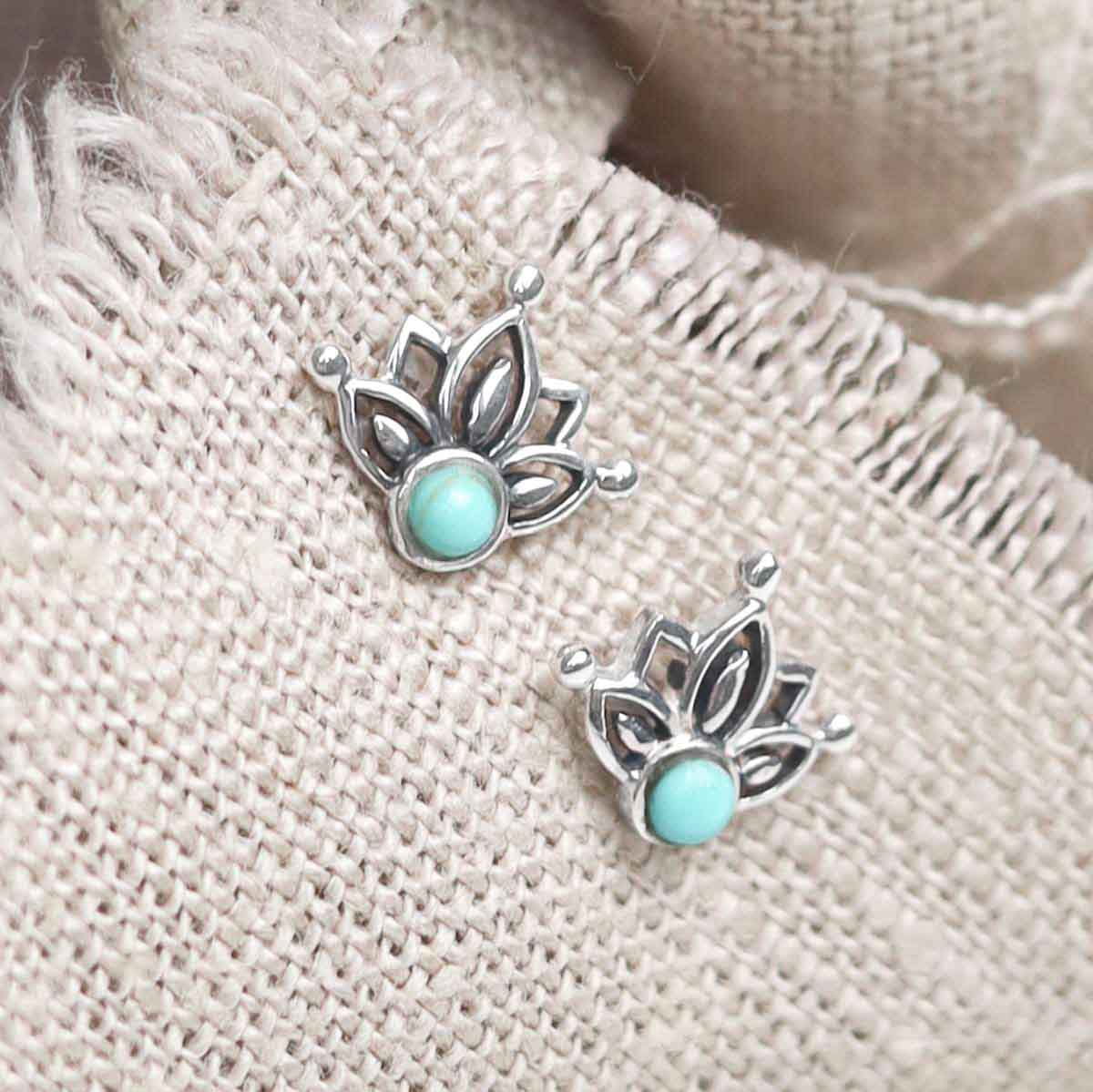 Sterling Silver Turquoise Dream Stud Earrings