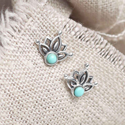 ML747 Sterling Silver Turquoise Dream Stud Earrings 4