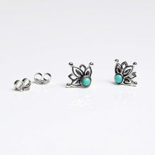 ML747 Sterling Silver Turquoise Dream Stud Earrings 1