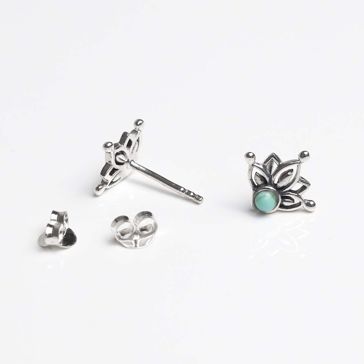 Sterling Silver Turquoise Dream Stud Earrings
