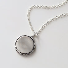 Engravable Sterling Silver Round Necklace