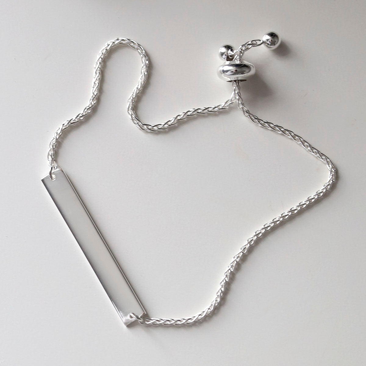 Sterling Silver Polished Identity Bracelet