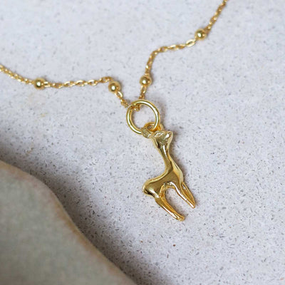 MB164G_Gold Plated Sterling Silver Bambi Necklace_new 2
