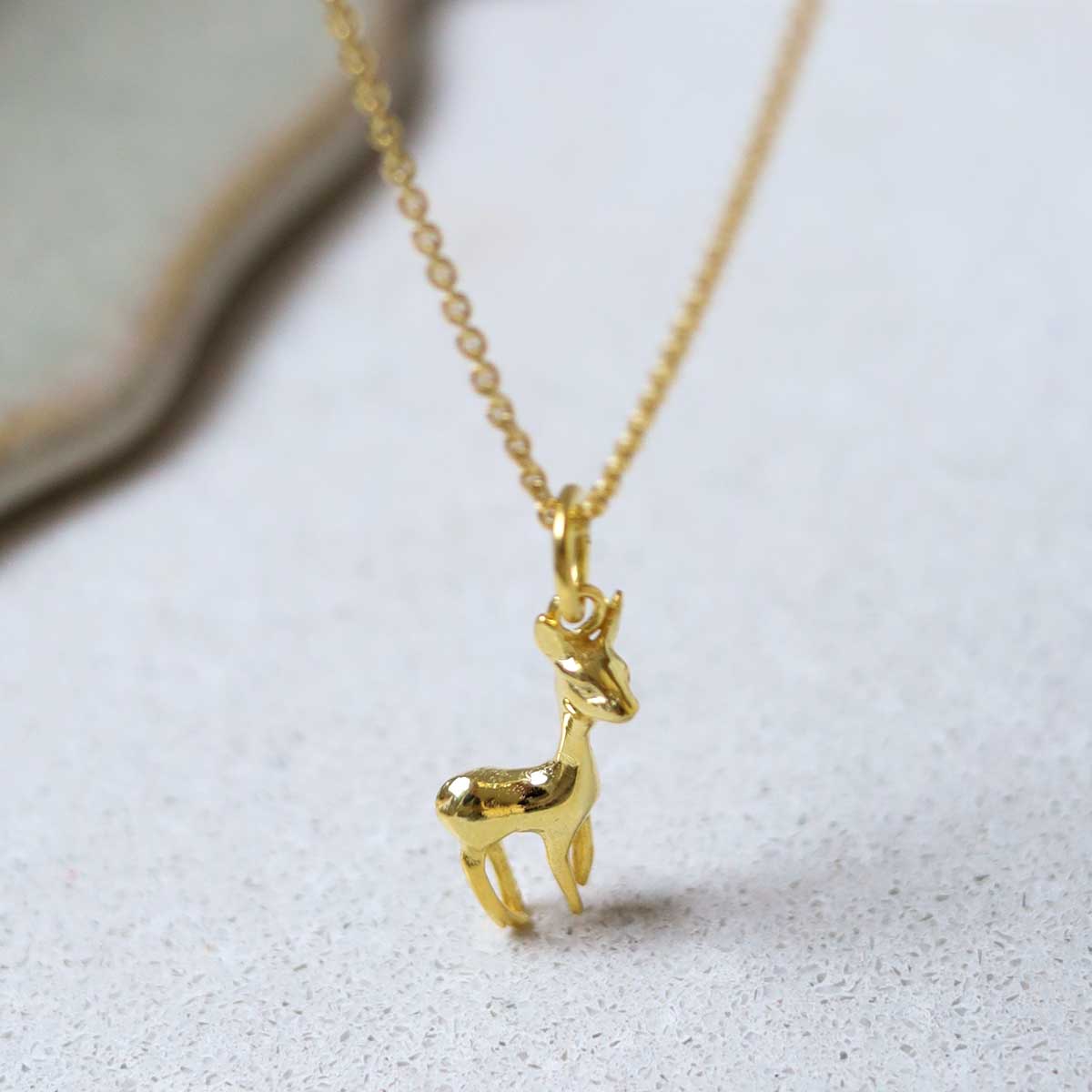 Gold Plated Sterling Silver Bambi Necklace