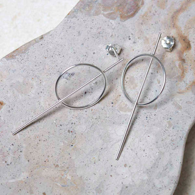 MB171_Sterling Silver Ring And Bar Stud Earrings_new 1