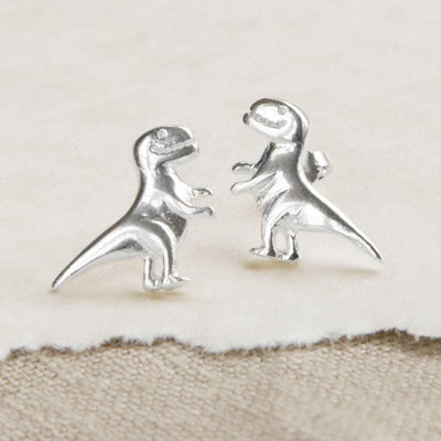 MB175 STERLINGSILVERDINOSAURSTUDEARRINGS 001