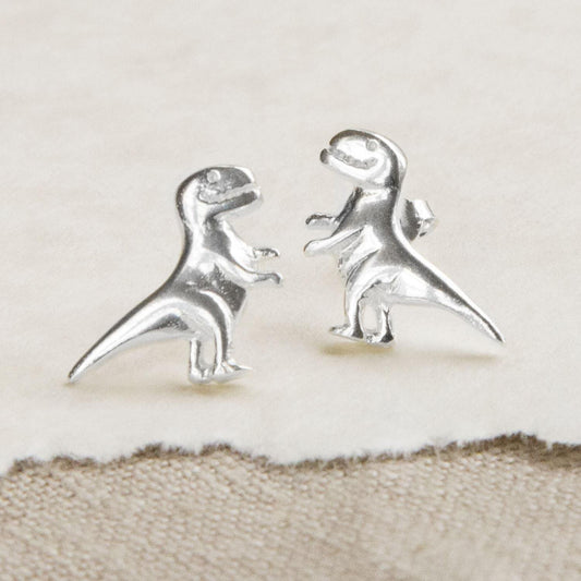 MB175 STERLINGSILVERDINOSAURSTUDEARRINGS 001