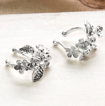 MB194 STERLING SILVER FORGET ME NOT EAR CUFF 2 copy