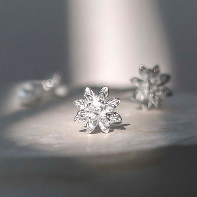 MB195E_Sterling Silver Enlightened Lotus Studs_1