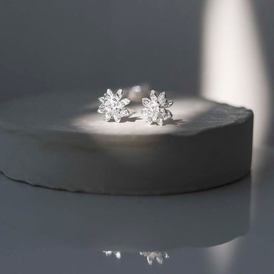 MB195E_Sterling Silver Enlightened Lotus Studs_2