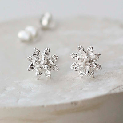 MB195E_Sterling Silver Enlightened Lotus Studs_3