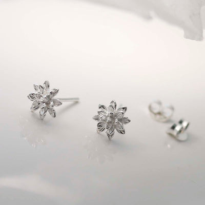MB195E_Sterling Silver Enlightened Lotus Studs_5