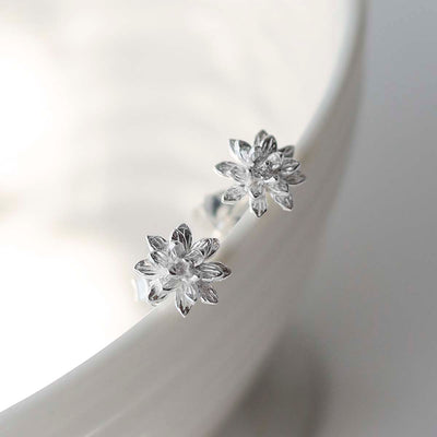 MB195E_Sterling Silver Enlightened Lotus Studs_6
