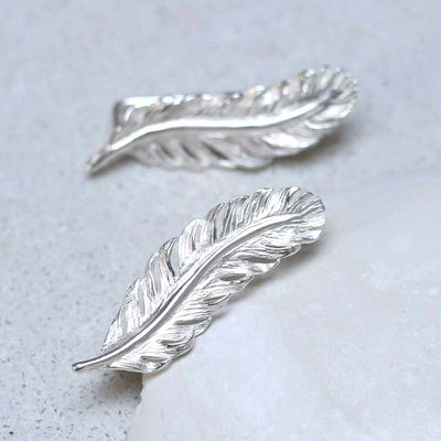 MB196_Sterling Silver Feather Ear Climbers_2